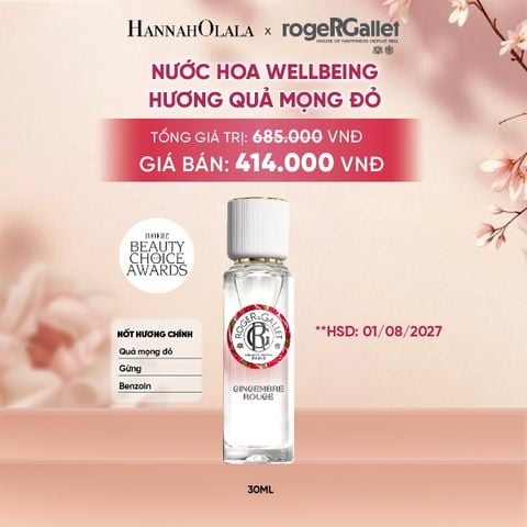  NƯỚC HOA WELLBEING ROGER&GALLET 30ML - A2123 