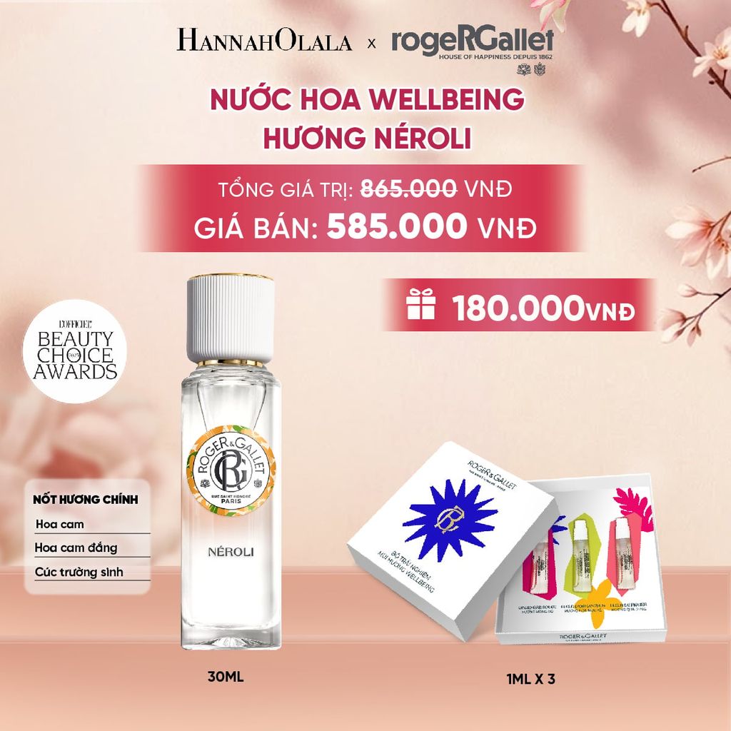  NƯỚC HOA WELLBEING ROGER&GALLET 30ML - A2123 