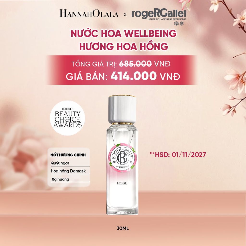  NƯỚC HOA WELLBEING ROGER&GALLET 30ML - A2123 