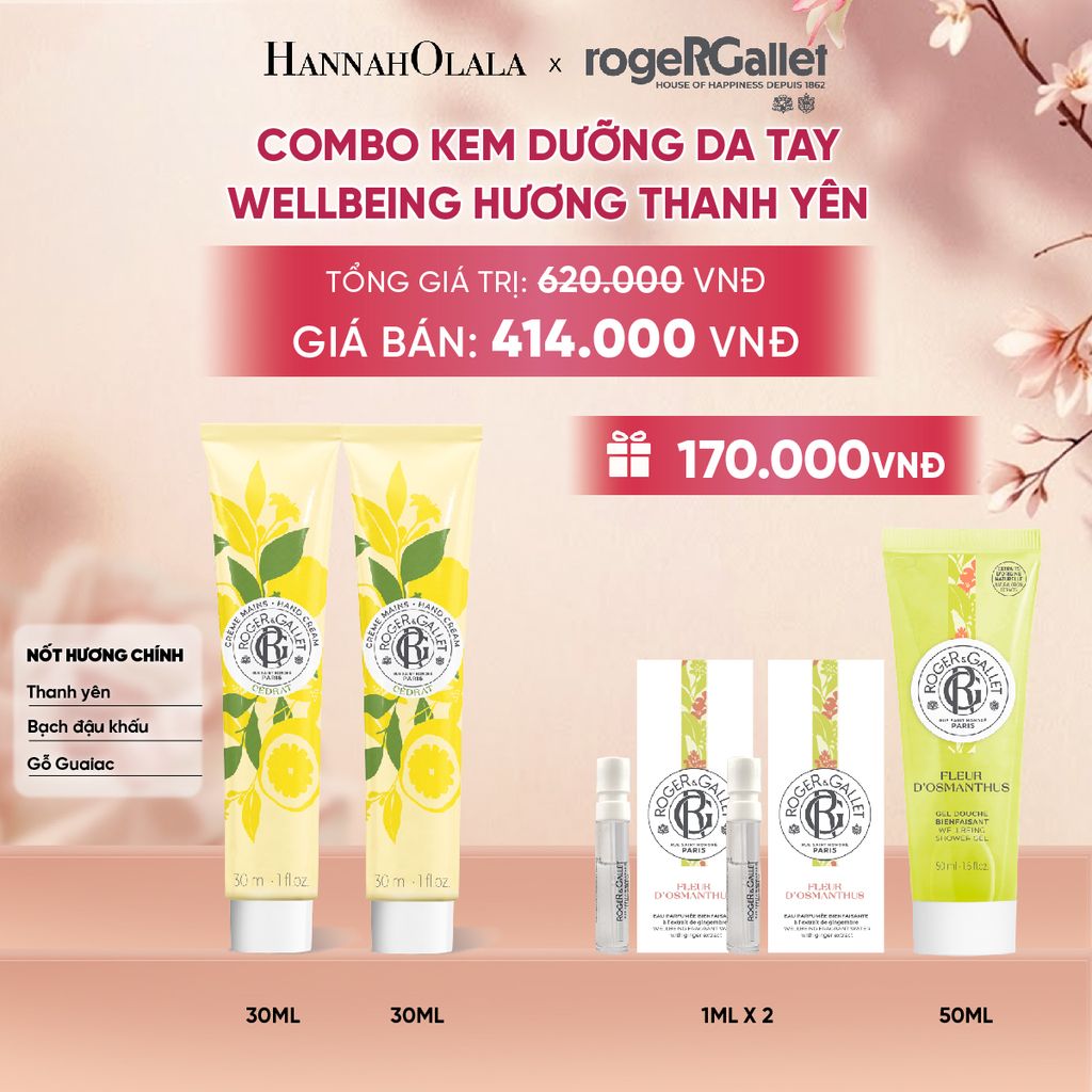  COMBO 2 KEM DƯỠNG DA TAY ROGER&GALLET 30ML - A1972 