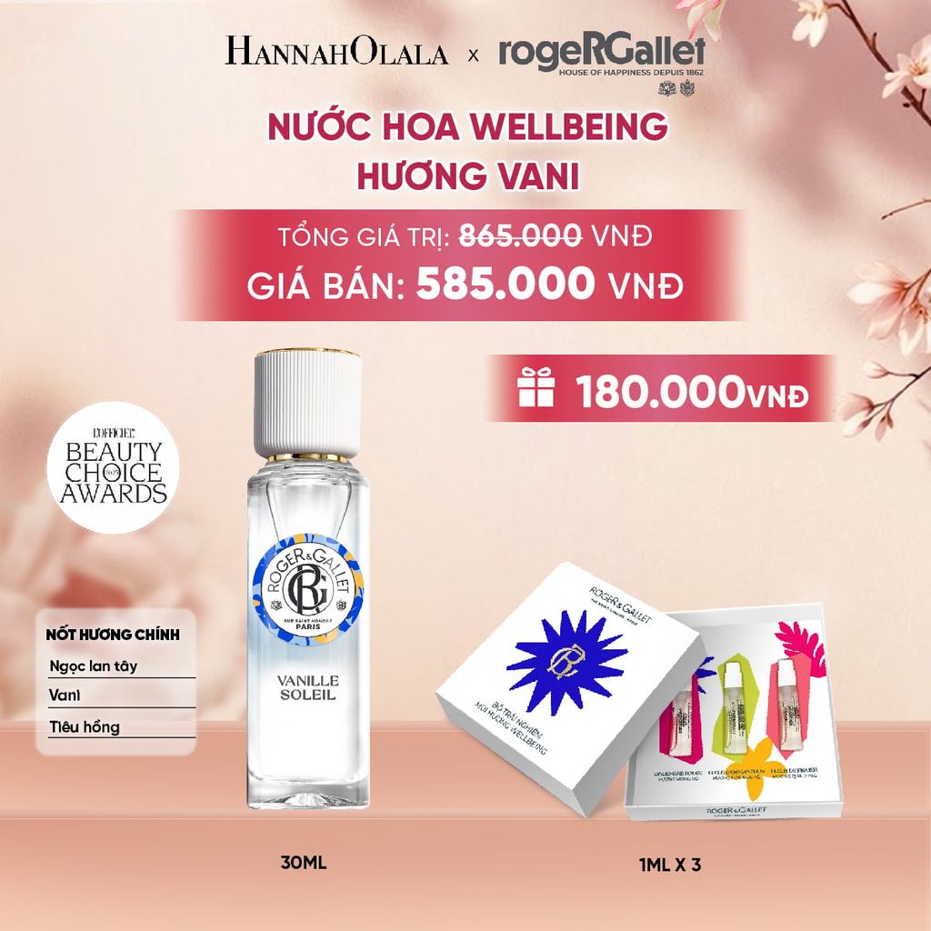  NƯỚC HOA WELLBEING ROGER&GALLET 30ML - A2123 
