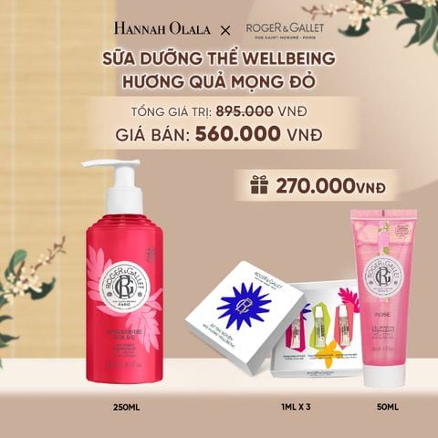  SỮA DƯỠNG THỂ HƯƠNG NƯỚC HOA WELLBEING ROGER&GALLET 250ML - A5105 