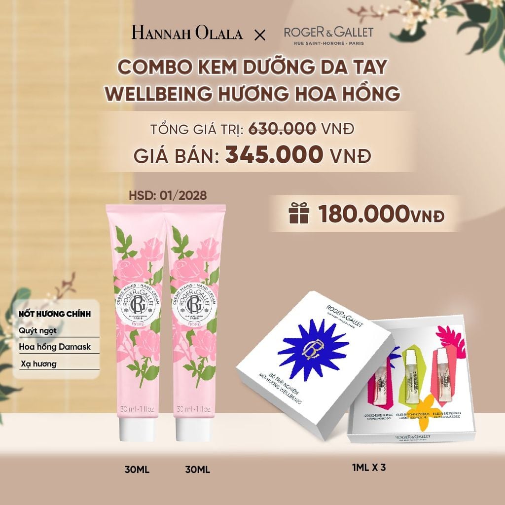  COMBO 2 KEM DƯỠNG DA TAY ROGER&GALLET 30ML - A5096 