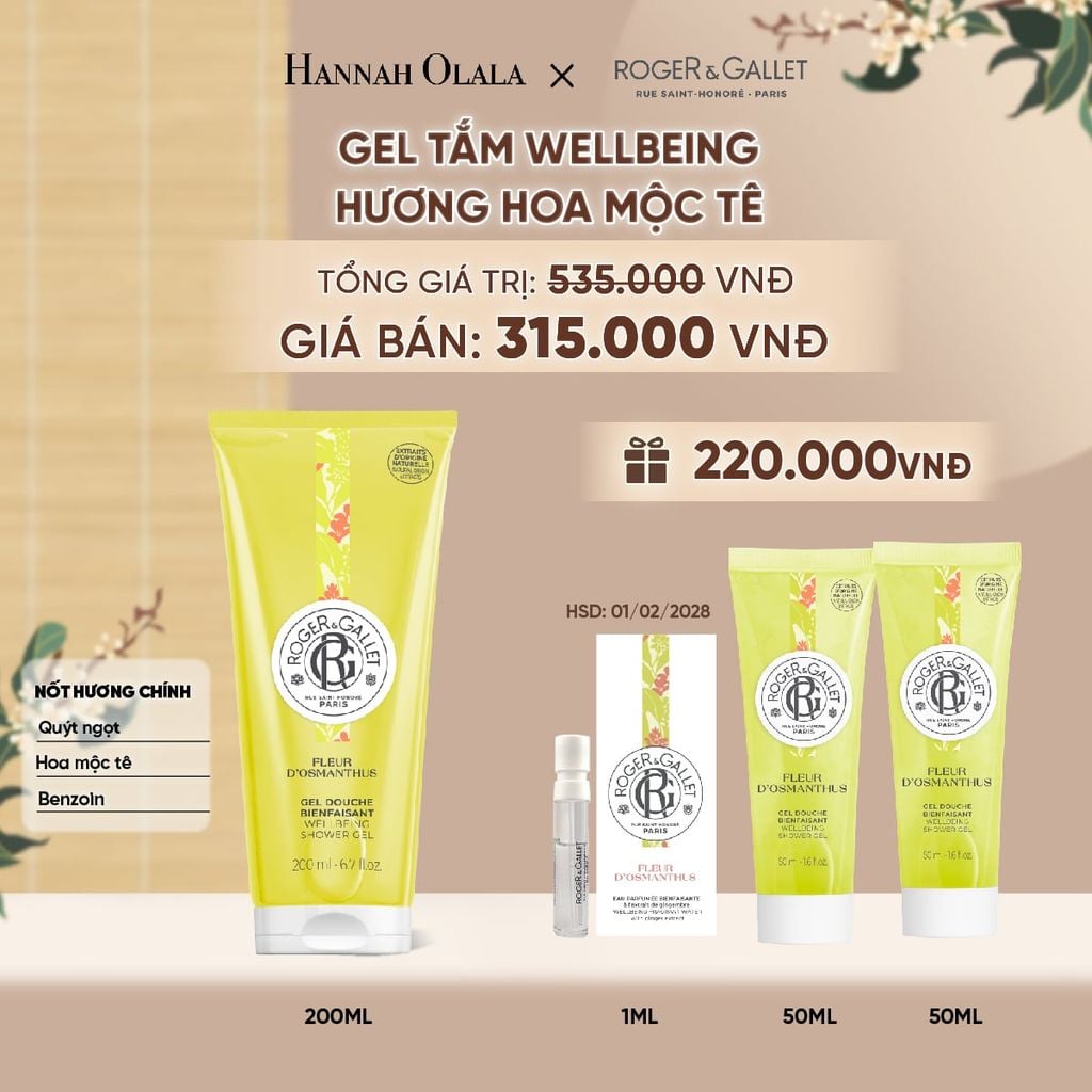  GEL TẮM 200ML ROGER&GALLET - A5074 