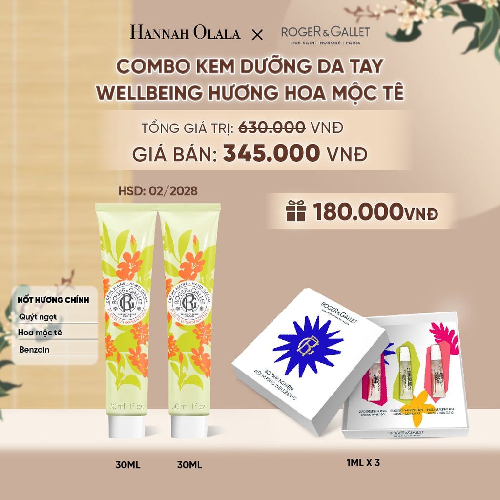 COMBO 2 KEM DƯỠNG DA TAY ROGER&GALLET 30ML - A5096 