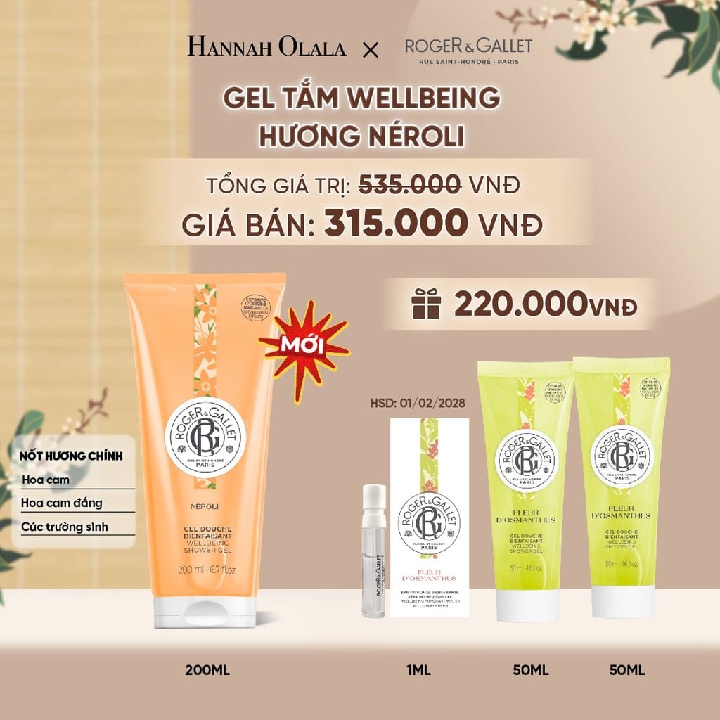  GEL TẮM 200ML ROGER&GALLET - A5074 