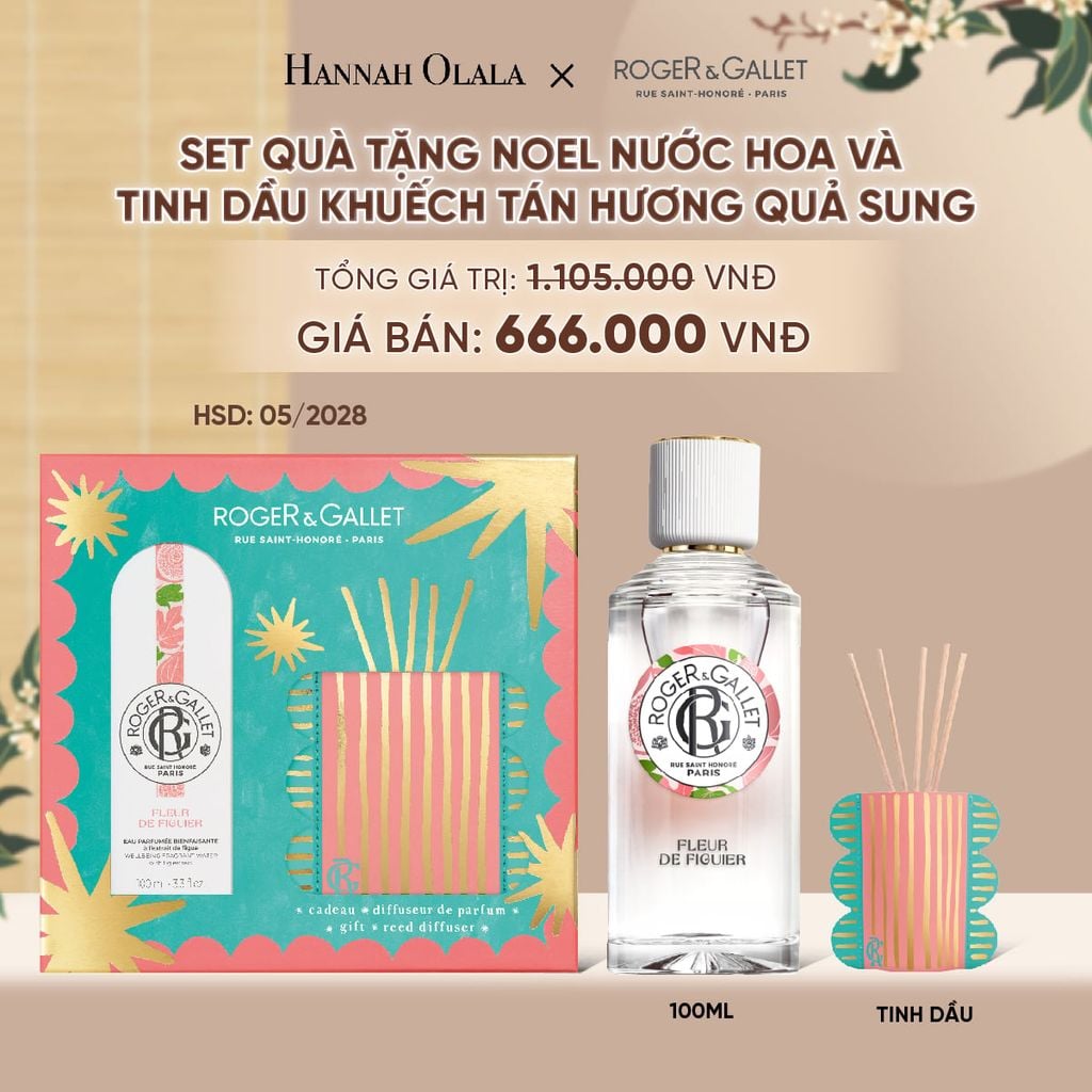  BỘ QUÀ TẶNG LỄ HỘI WELLBEING NƯỚC HOA 100ML VÀ TINH DẦU KHUẾCH TÁN - A5100 