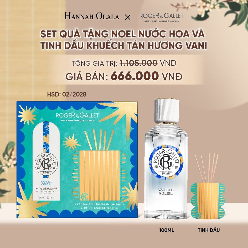  BỘ QUÀ TẶNG LỄ HỘI WELLBEING NƯỚC HOA 100ML VÀ TINH DẦU KHUẾCH TÁN - A5100 