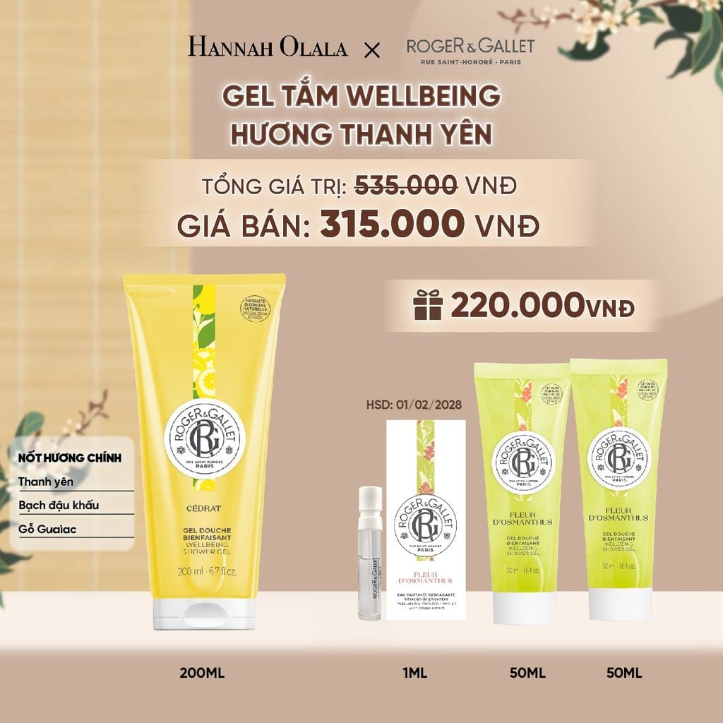  GEL TẮM 200ML ROGER&GALLET - A5074 