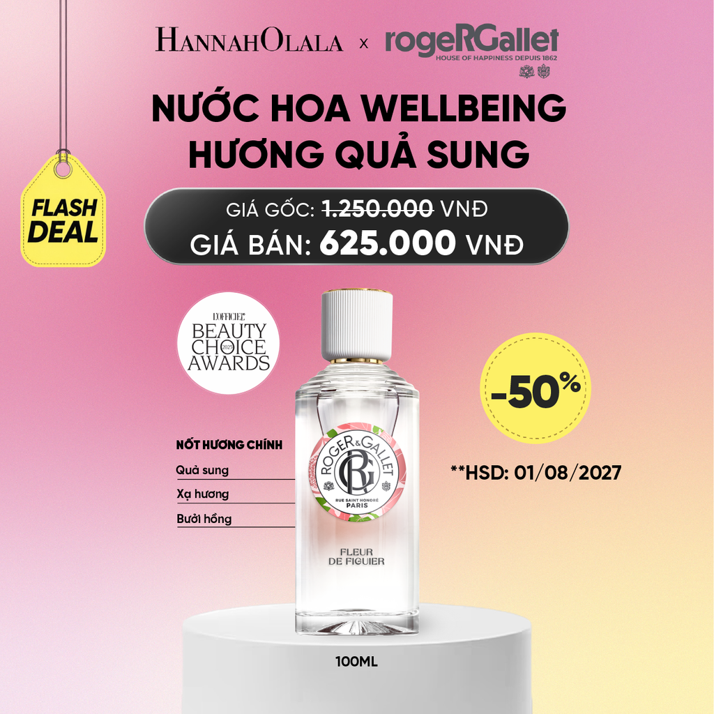  NƯỚC HOA WELLBEING ROGER&GALLET 100ML ( DATE 08/2027)_ A669 