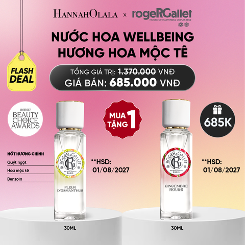  FLASH DEAL NƯỚC HOA WELLBEING ROGER&GALLET 30ML_ A678 