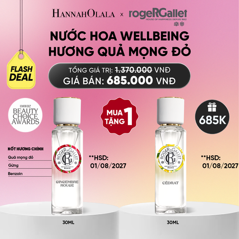  FLASH DEAL NƯỚC HOA WELLBEING ROGER&GALLET 30ML_A678 
