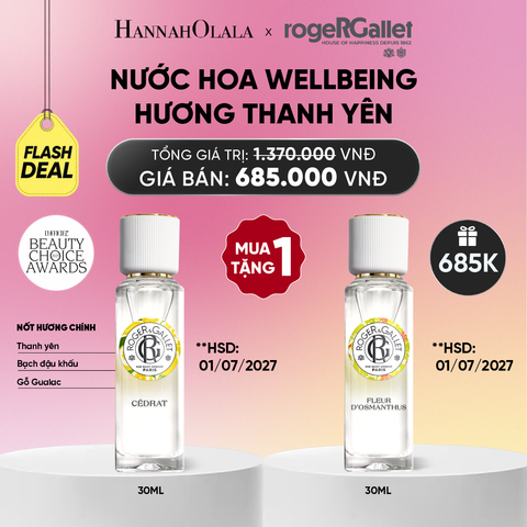  FLASH DEAL NƯỚC HOA WELLBEING ROGER&GALLET 30ML_A678 