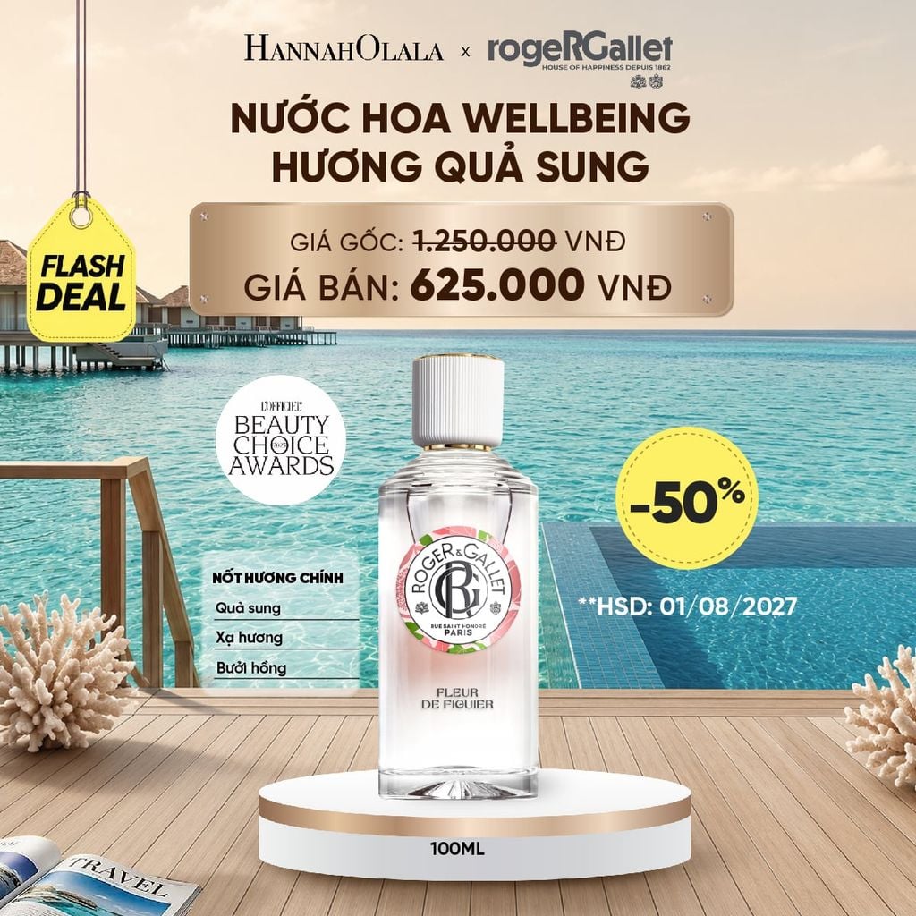  NƯỚC HOA WELLBEING ROGER&GALLET 100ML ( DATE 08/2027)_ D2203 