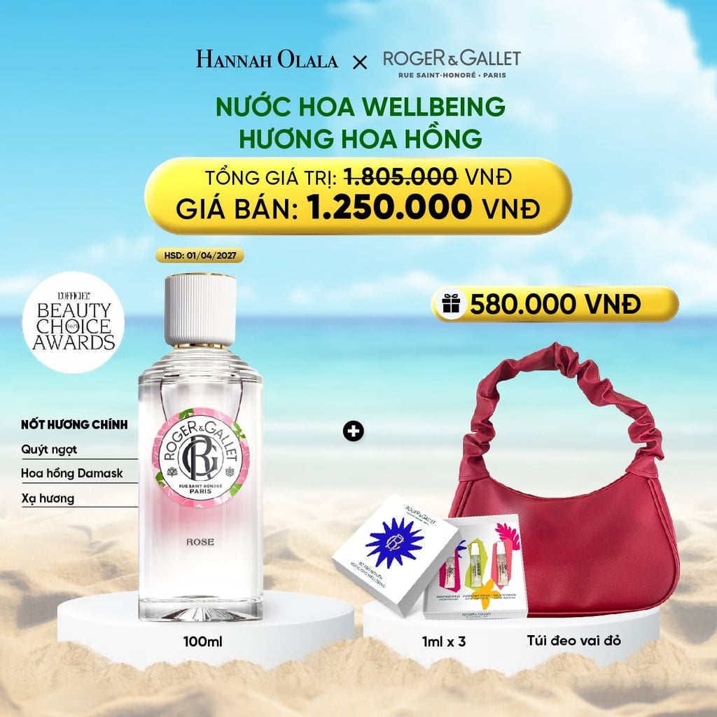  DEAL 1: NƯỚC HOA WELLBEING ROGER&GALLET 100ML 