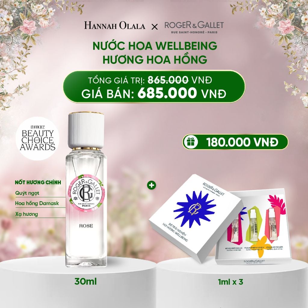  DEAL 3: NƯỚC HOA WELLBEING ROGER&GALLET 30ML 