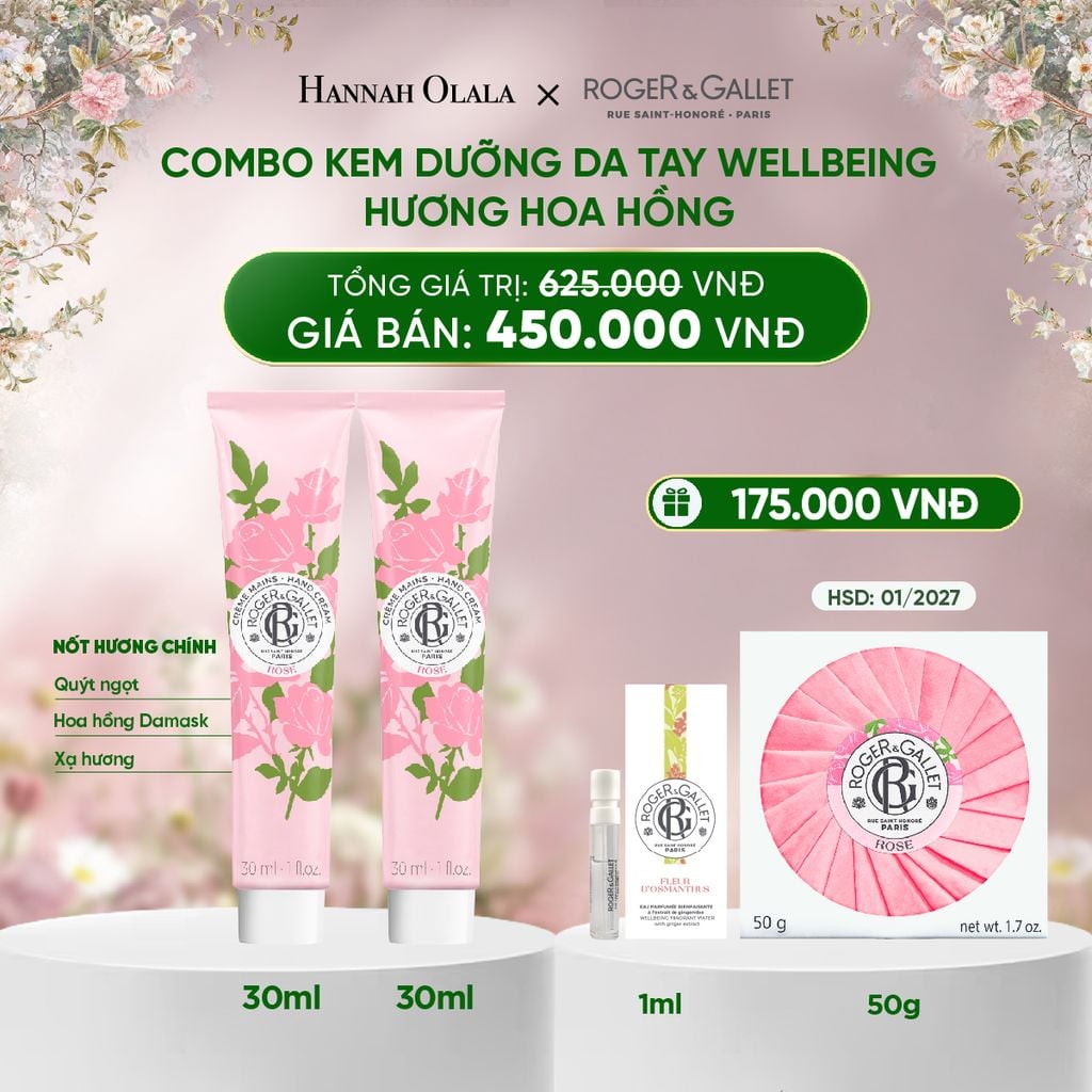  DEAL 4: COMBO 2 KEM DƯỠNG DA TAY ROGER&GALLET 30ML 