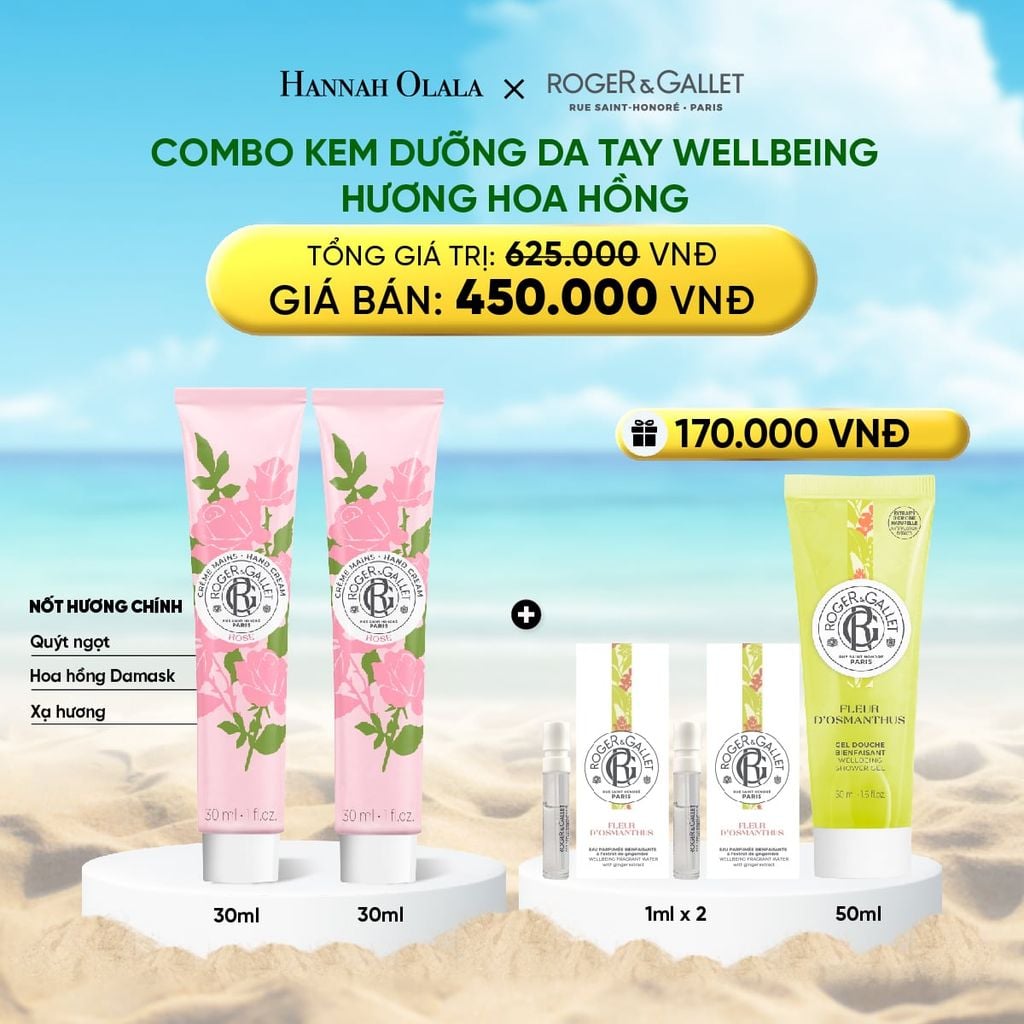  DEAL 4: COMBO 2 KEM DƯỠNG DA TAY ROGER&GALLET 30ML 