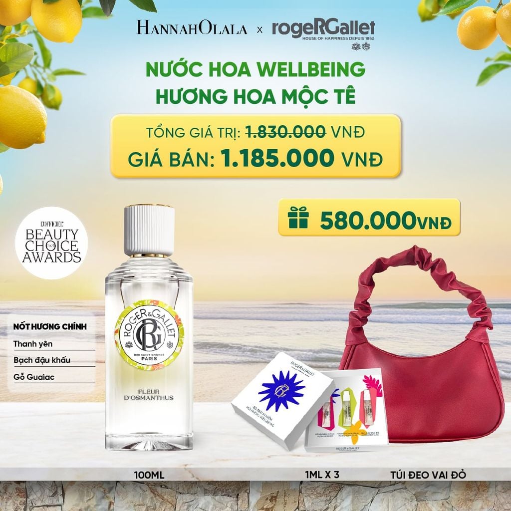  NƯỚC HOA WELLBEING ROGER&GALLET 100ML 