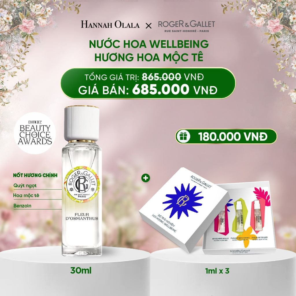  DEAL 3: NƯỚC HOA WELLBEING ROGER&GALLET 30ML 