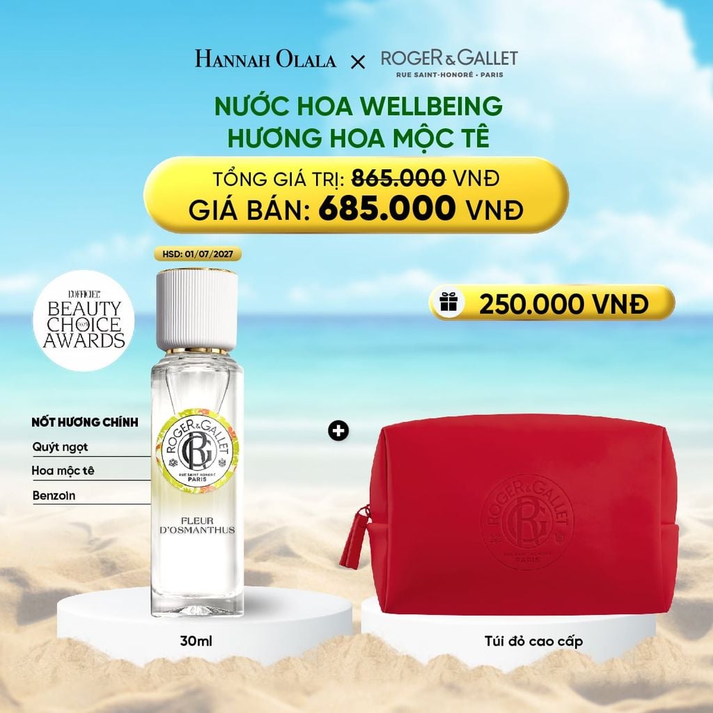  DEAL 3: NƯỚC HOA WELLBEING ROGER&GALLET 30ML 