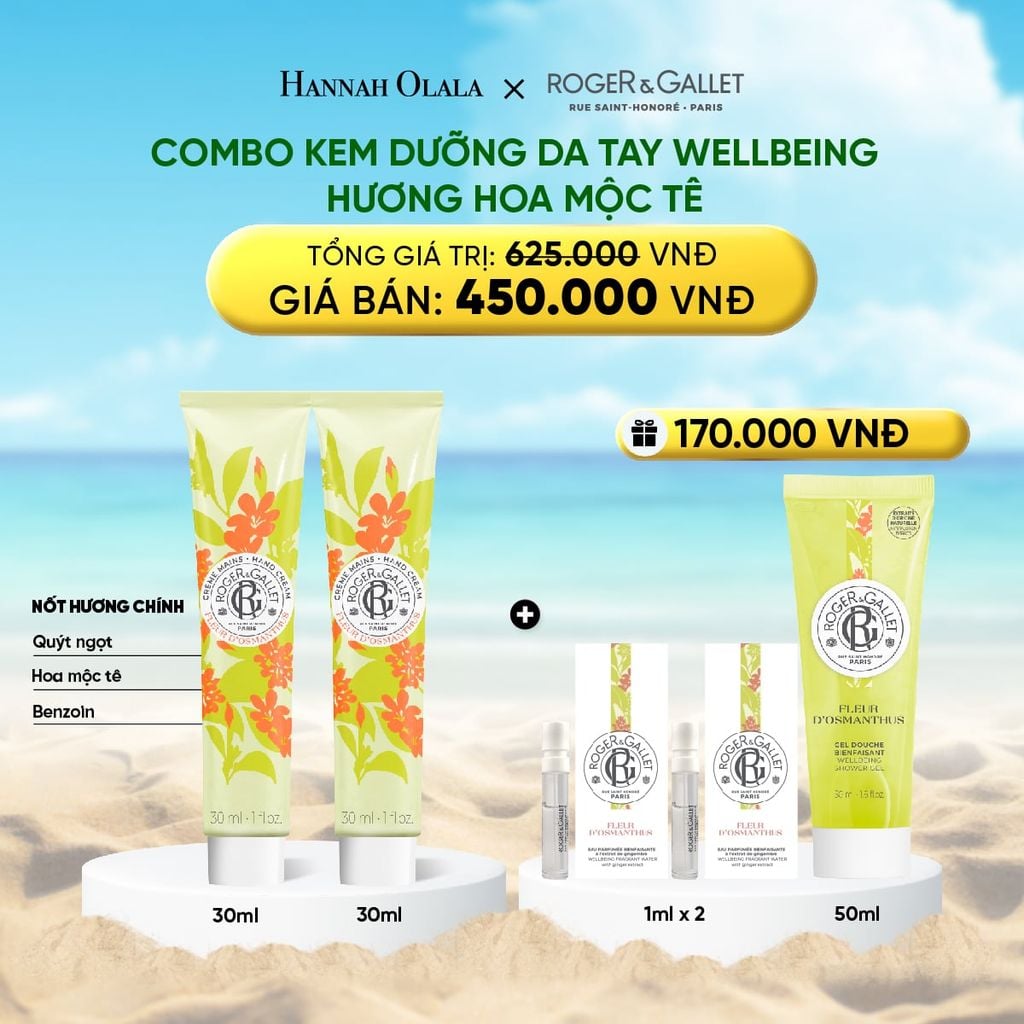  DEAL 4: COMBO 2 KEM DƯỠNG DA TAY ROGER&GALLET 30ML 