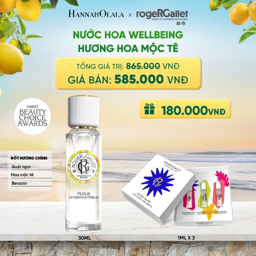  NƯỚC HOA WELLBEING ROGER&GALLET 30ML 