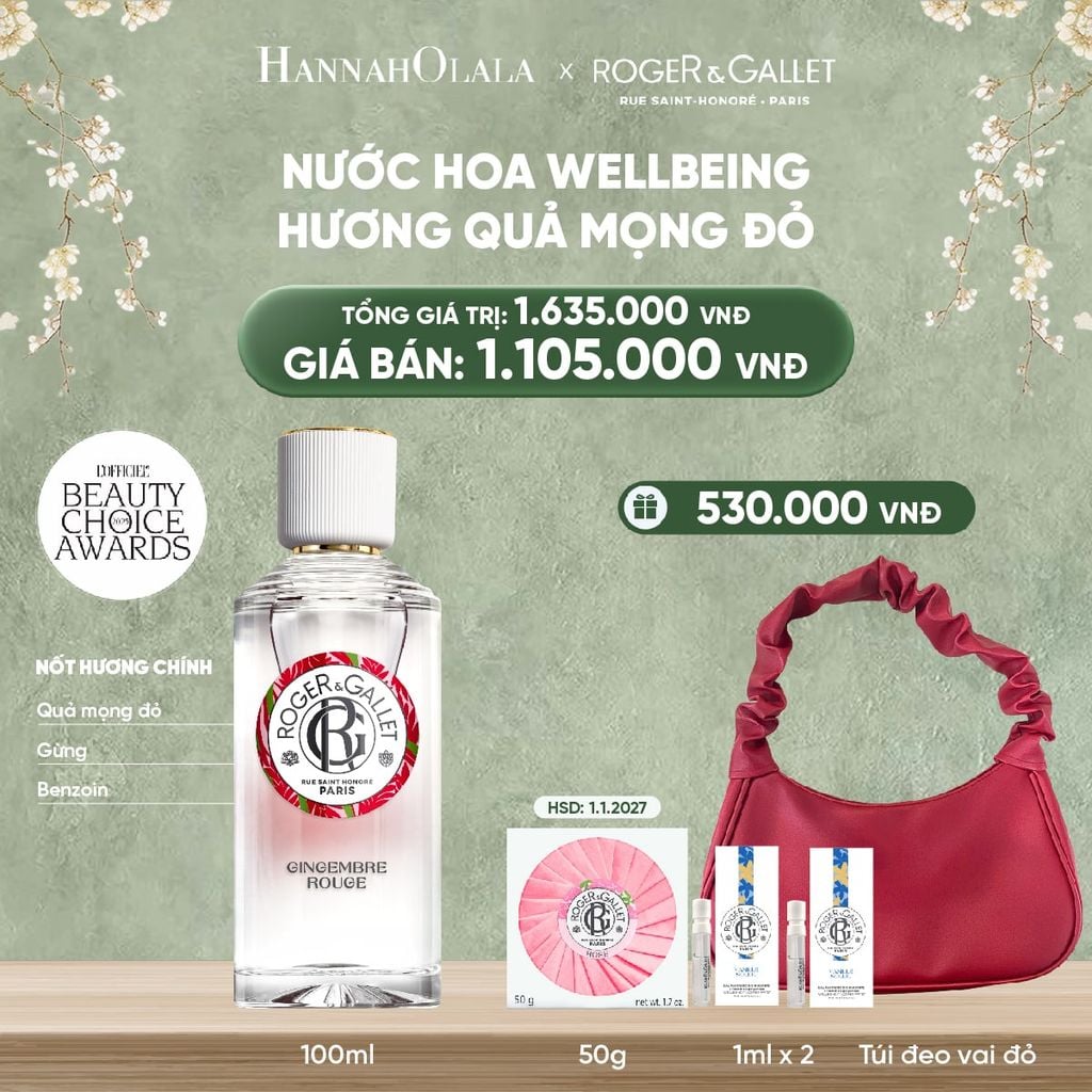  DEAL 2: NƯỚC HOA WELLBEING ROGER&GALLET 100ML 