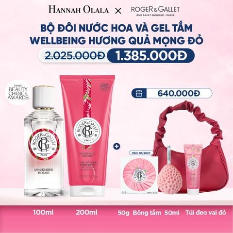  M32_DEAL 3: COMBO LƯU HƯƠNG WELBEING ROGER&GALLLET: Nước hoa 100ml & Gel tắm 200ml 