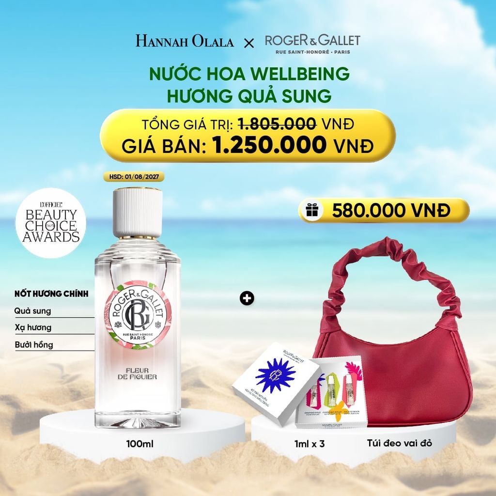  DEAL 1: NƯỚC HOA WELLBEING ROGER&GALLET 100ML 