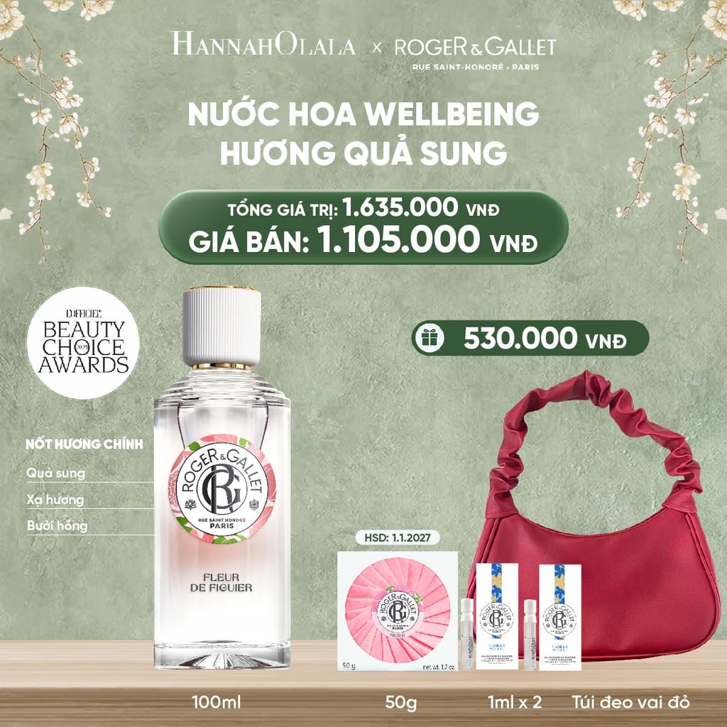  DEAL 2: NƯỚC HOA WELLBEING ROGER&GALLET 100ML 