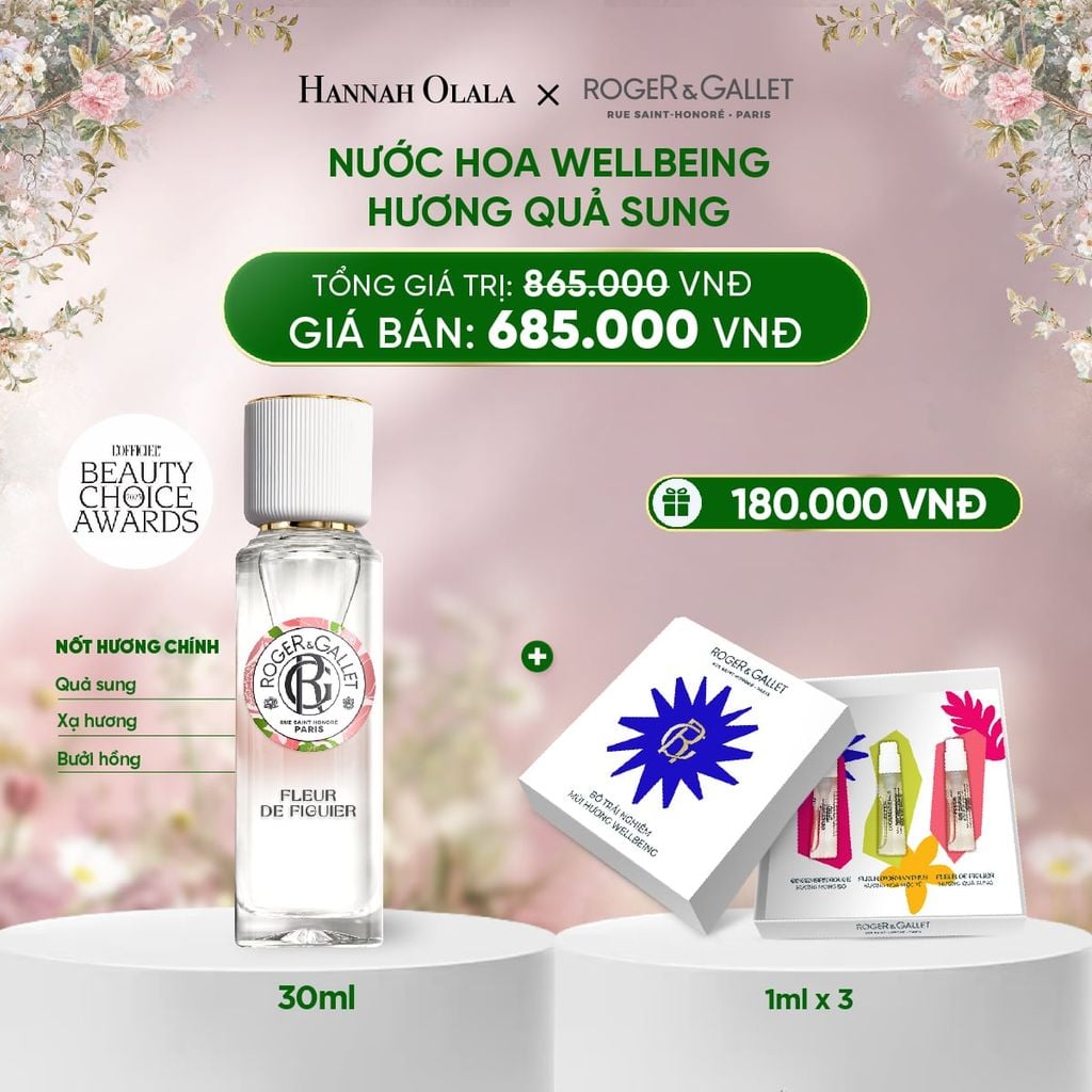  DEAL 3: NƯỚC HOA WELLBEING ROGER&GALLET 30ML 