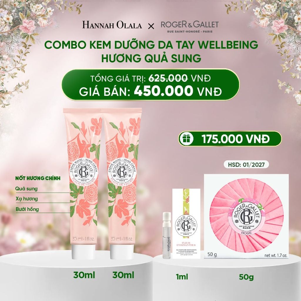  DEAL 4: COMBO 2 KEM DƯỠNG DA TAY ROGER&GALLET 30ML 