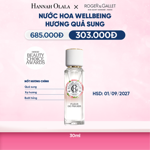  NƯỚC HOA WELLBEING ROGER&GALLET 30ML 