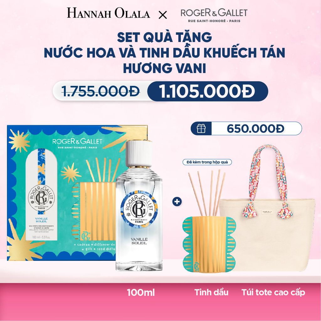  M37_DEAL 5: BỘ QUÀ TẶNG LỄ HỘI WELLBEING NƯỚC HOA 100ML VÀ TINH DẦU KHUẾCH TÁN 