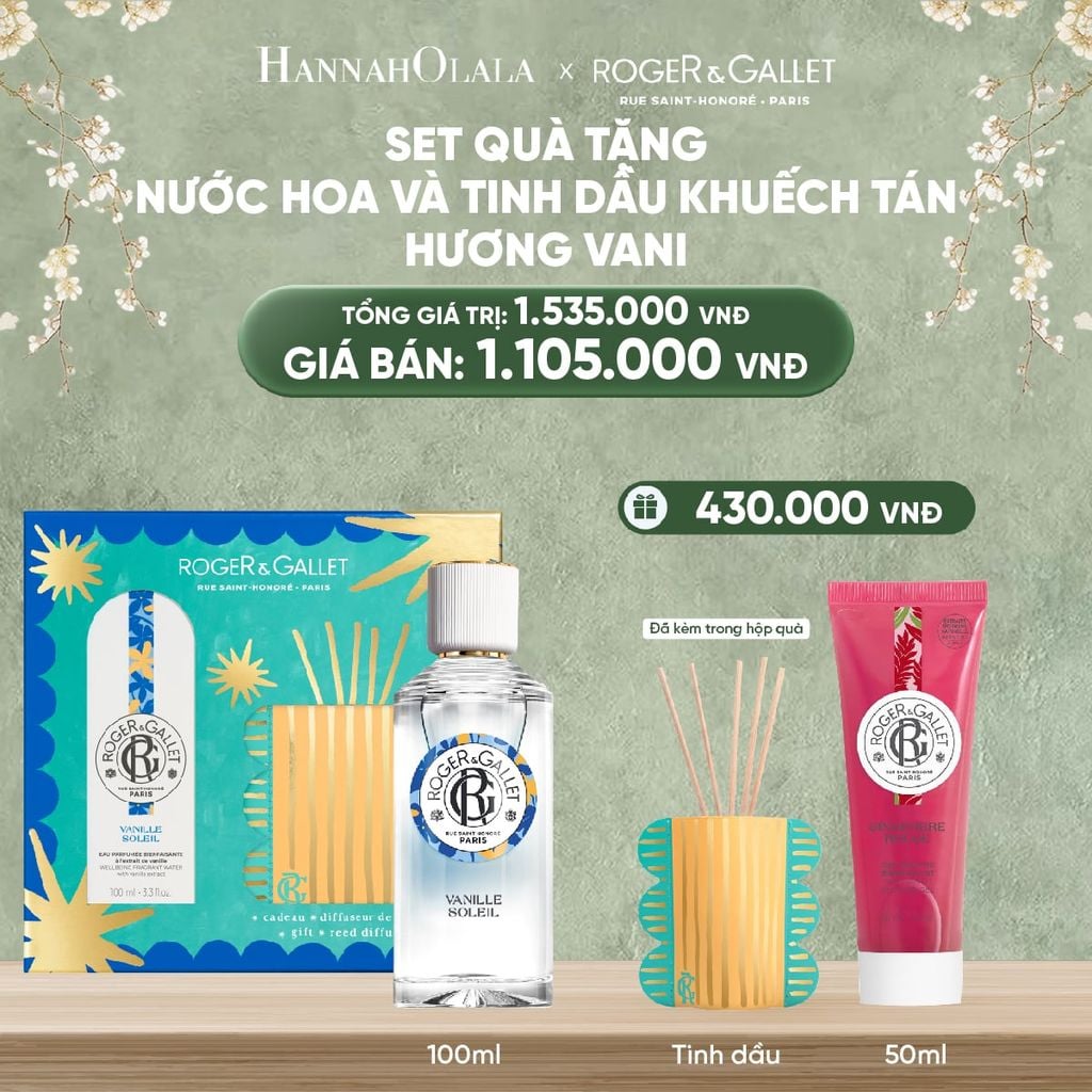  DEAL 5: BỘ QUÀ TẶNG LỄ HỘI WELLBEING NƯỚC HOA 100ML VÀ TINH DẦU KHUẾCH TÁN 