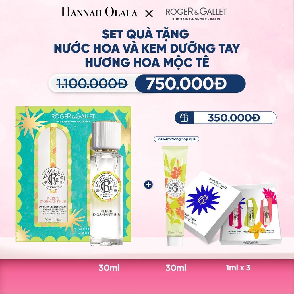  Deal 8: BỘ QUÀ TẶNG NƯỚC HOA WELLBEING 30ML VÀ KEM DƯỠNG TAY 30ml 