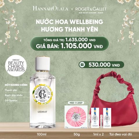  DEAL 2: NƯỚC HOA WELLBEING ROGER&GALLET 100ML 