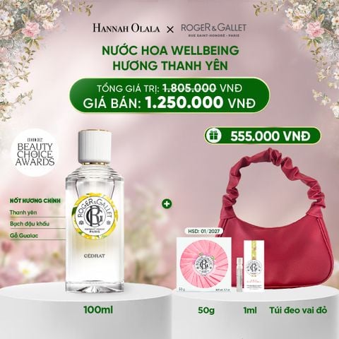  DEAL 1: NƯỚC HOA WELLBEING ROGER&GALLET 100ML 