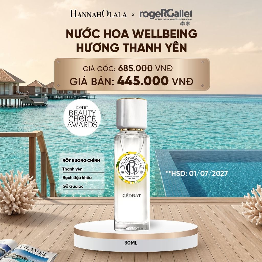  NƯỚC HOA WELLBEING ROGER&GALLET 30ML_ D2240 