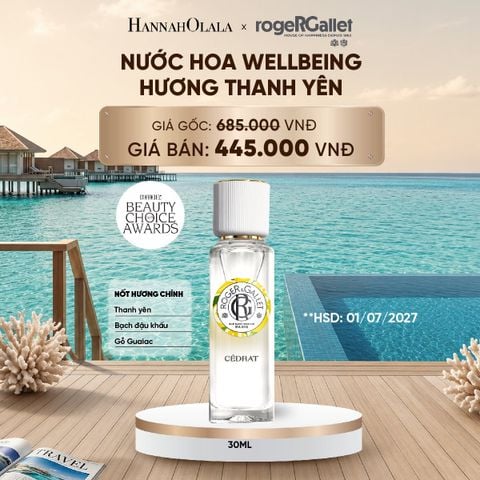  NƯỚC HOA WELLBEING ROGER&GALLET 30ML_ D2240 