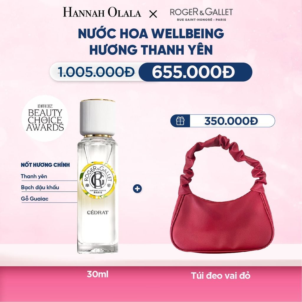  Deal 6: NƯỚC HOA WELLBEING ROGER&GALLET 30ML 