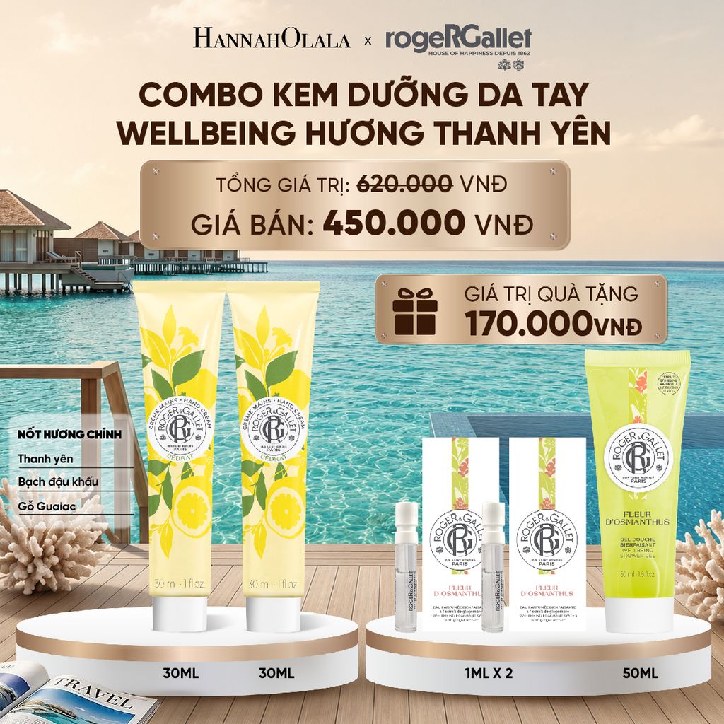  COMBO 2 KEM DƯỠNG DA TAY ROGER&GALLET 30ML_ D2165 