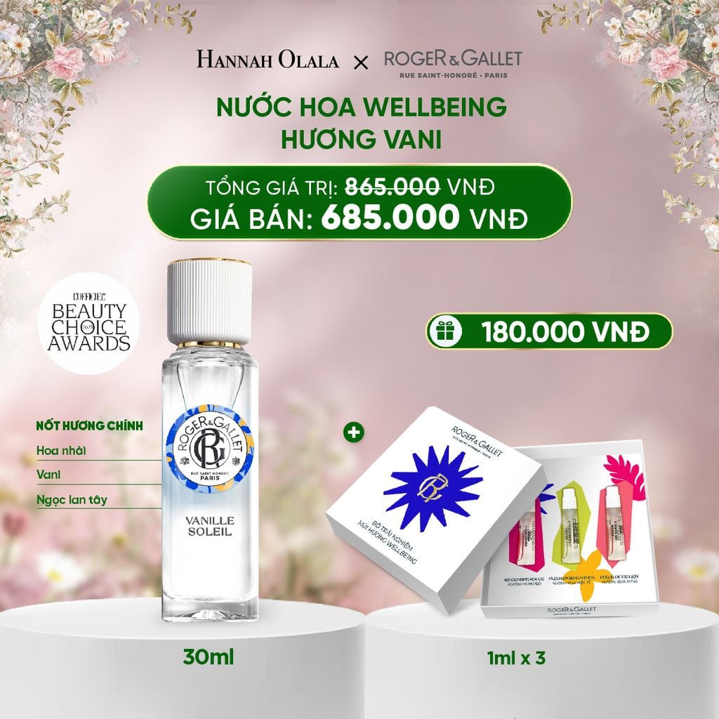  DEAL 3: NƯỚC HOA WELLBEING ROGER&GALLET 30ML 