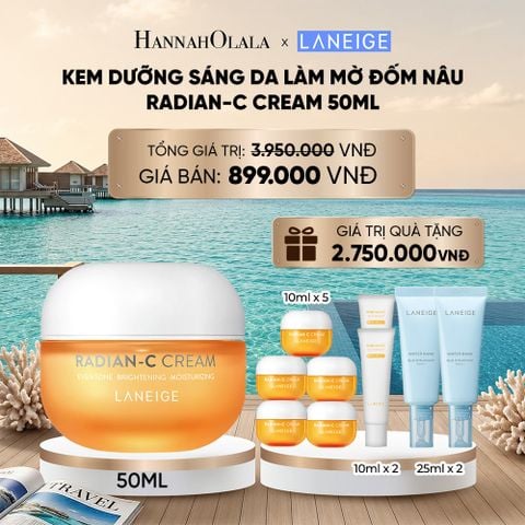  KEM DƯỠNG GIÚP HỖ TRỢ LÀM ĐỀU MÀU DA MỜ THÂM SẠM KEM DƯỠNG TRẮNG DA LÀM MỜ ĐỐM NÂU LANEIGE RADIAN-C CREAM 50ML 
