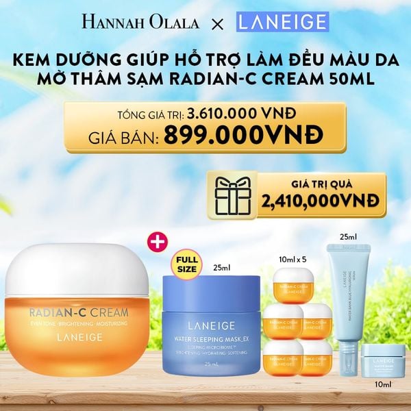  D25_DEAL 4BK: MUA 1 KEM DƯỠNG GIÚP HỖ TRỢ LÀM ĐỀU MÀU DA MỜ THÂM SẠM LANEIGE RADIAN-C CREAM 50ML 