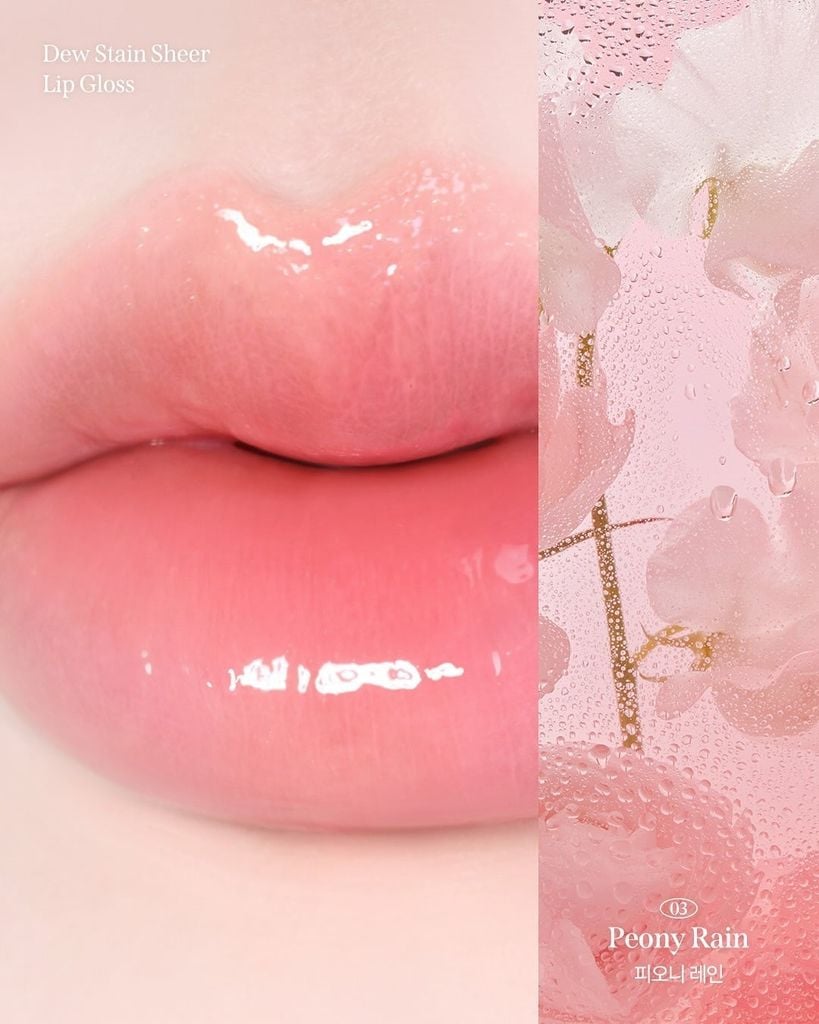  E694_DEAL 10 - SON BÓNG CÓ MÀU MILKTOUCH DEW STAIN SHEER LIP GLOSS 4G 