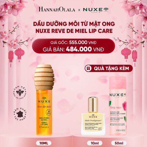  DEAL 9: DẦU DƯỠNG MÔI MẬT ONG NUXE REVE DE MIEL HONEY LIP CARE 10ML 