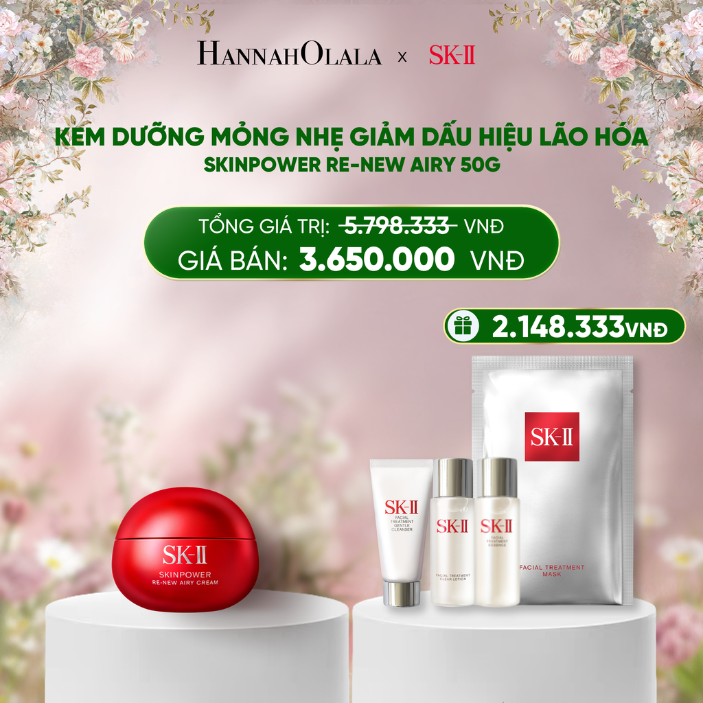  DEAL 5: KEM DƯỠNG MỎNG NHẸ GIẢM DẤU HIỆU LÃO HÓA SKINPOWER RE-NEW 50G 