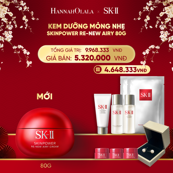  A9957_DEAL 8: [FLASH DEAL] KEM DƯỠNG MỎNG NHẸ GIẢM DẤU HIỆU LÃO HÓA SKINPOWER RE-NEW 80G 